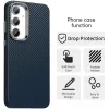 Coque arrière Phonesta IMD Carbon Fiber pour Samsung Galaxy S25/S24 - Bleu foncé 2