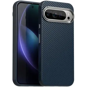 Coque arrière Phonesta IMD Carbon Fiber pour Google Pixel 9 Pro XL - Bleu foncé