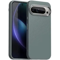 Coque arrière Phonesta IMD Carbon Fiber pour Google Pixel 9 / 9 Pro - Gris