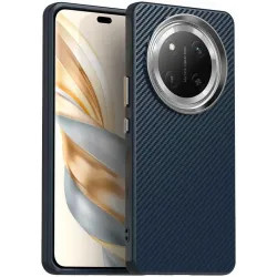 Coque arrière Phonesta IMD Carbon Fiber pour HONOR Magic7 Lite/X9c - Bleu foncé
