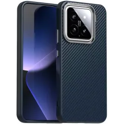 Coque arrière Phonesta IMD Carbon Fiber pour Xiaomi 15 - Bleu foncé