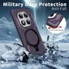 Coque arrière Phonesta IronLock anneau et MagSafe pour Xiaomi Redmi Note 14 Pro 4G/5G/14 Pro Plus / Xiaomi Poco X7 - Violet 2