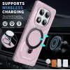 Coque arrière Phonesta IronLock anneau et MagSafe pour Xiaomi Redmi Note 14 Pro 4G/5G/14 Pro Plus / Xiaomi Poco X7 - Rose 2