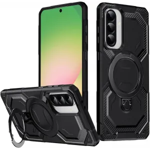 Coque arrière Phonesta IronLock anneau et MagSafe pour Samsung Galaxy A36/A56 - Noir