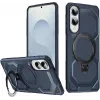Coque arrière Phonesta IronLock anneau et MagSafe pour Samsung Galaxy S25 Edge - Bleu