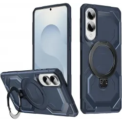 Coque arrière Phonesta IronLock anneau et MagSafe pour Samsung Galaxy S25 Edge - Bleu