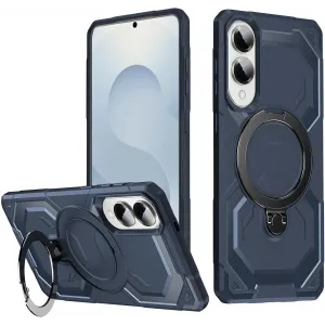 Coque arrière Phonesta IronLock anneau et MagSafe pour Samsung Galaxy S25 Edge - Bleu