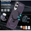 Coque arrière Phonesta IronLock anneau et MagSafe pour Samsung Galaxy S25 Edge - Violet 2