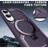 Coque arrière Phonesta IronLock anneau et MagSafe pour Samsung Galaxy S25 Edge - Violet 5