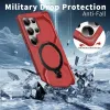 Coque arrière Phonesta IronLock anneau et MagSafe pour Samsung Galaxy S25 Ultra - Rouge 3