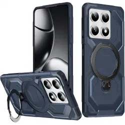 Coque arrière Phonesta IronLock anneau et MagSafe pour Xiaomi 14T - Bleu