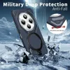 Coque arrière Phonesta IronLock anneau et MagSafe pour Xiaomi Redmi 14C / Xiaomi Poco C75 - Bleu 2