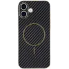 Coque arrière Phonesta Luxury Carbon Fiber avec MagSafe pour Apple iPhone 17 - Noir 2