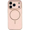 Coque arrière Phonesta Luxury Carbon Fiber avec MagSafe pour Apple iPhone 17 Pro - Rose 2