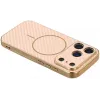 Coque arrière Phonesta Luxury Carbon Fiber avec MagSafe pour Apple iPhone 17 Pro - Rose 4