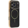 Coque arrière Phonesta Luxury Carbon Fiber avec MagSafe pour Apple iPhone 17 Pro - Noir 0