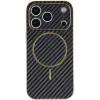 Coque arrière Phonesta Luxury Carbon Fiber avec MagSafe pour Apple iPhone 17 Pro - Noir 2