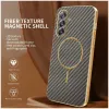 Coque arrière Phonesta Luxury Carbon Fiber avec MagSafe pour Samsung Galaxy A17/A26 - Marron 2