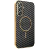 Coque arrière Phonesta Luxury Carbon Fiber avec MagSafe pour Samsung Galaxy A17/A26 - Noir