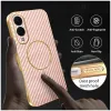 Coque arrière Phonesta Luxury Carbon Fiber avec MagSafe pour Samsung Galaxy S25 Edge - Rose 5