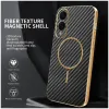 Coque arrière Phonesta Luxury Carbon Fiber avec MagSafe pour Samsung Galaxy S25 Edge - Noir 1