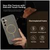 Coque arrière Phonesta Luxury Carbon Fiber avec MagSafe pour Samsung Galaxy S25 FE - Marron 2