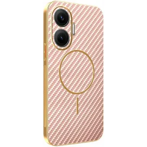 Coque arrière Phonesta Luxury Carbon Fiber avec MagSafe pour Xiaomi Poco F7 - Rose