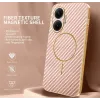 Coque arrière Phonesta Luxury Carbon Fiber avec MagSafe pour Xiaomi Poco F7 - Rose 1