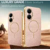 Coque arrière Phonesta Luxury Carbon Fiber avec MagSafe pour Xiaomi Poco F7 - Rose 3