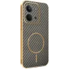 Coque arrière Phonesta Luxury Carbon Fiber avec MagSafe pour Xiaomi Redmi 15C / Xiaomi Poco C85 - Marron 0