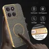 Coque arrière Phonesta Luxury Carbon Fiber avec MagSafe pour Motorola Edge 60 Pro - Marron 6