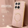 Coque arrière Phonesta Luxury Carbon Fiber avec MagSafe pour Motorola Edge 60 / Edge 60 Fusion - Rose 2