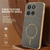 Coque arrière Phonesta Luxury Carbon Fiber avec MagSafe pour Motorola Moto G56 - Marron 2