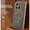 Coque arrière Phonesta Luxury Carbon Fiber avec MagSafe pour Motorola Moto G86 - Marron 1