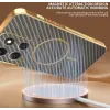 Coque arrière Phonesta Luxury Carbon Fiber avec MagSafe pour Motorola Moto G86 - Marron 5