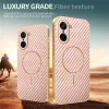 Coque arrière Phonesta Luxury Carbon Fiber avec MagSafe pour OnePlus Nord CE5 - Rose 5
