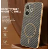 Coque arrière Phonesta Luxury Carbon Fiber avec MagSafe pour Oppo A5 Pro - Marron 1