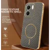 Coque arrière Phonesta Luxury Carbon Fiber avec MagSafe pour Oppo A5x - Marron 1