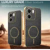 Coque arrière Phonesta Luxury Carbon Fiber avec MagSafe pour Oppo A5x - Noir 3