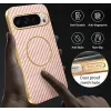 Coque arrière Phonesta Luxury Carbon Fiber avec MagSafe pour Google Pixel 10 Pro - Rose 7