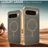 Coque arrière Phonesta Luxury Carbon Fiber avec MagSafe pour Google Pixel 10 Pro XL - Marron 3