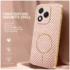 Coque arrière Phonesta Luxury Carbon Fiber avec MagSafe pour HONOR 400 Lite - Rose 1