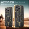 Coque arrière Phonesta Luxury Carbon Fiber avec MagSafe pour HONOR 400 Lite - Noir 3