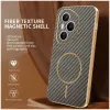 Coque arrière Phonesta Luxury Carbon Fiber avec MagSafe pour HONOR 400 Pro - Marron 1