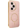 Coque arrière Phonesta Luxury Carbon Fiber avec MagSafe pour HONOR 400 Pro - Rose 0