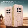 Coque arrière Phonesta Luxury Carbon Fiber avec MagSafe pour HONOR Magic7 Pro - Rose 3