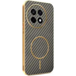 Coque arrière Phonesta Luxury Carbon Fiber avec MagSafe pour OnePlus 13R - Marron