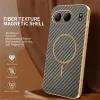 Coque arrière Phonesta Luxury Carbon Fiber avec MagSafe pour OnePlus Nord 4 - Marron 2