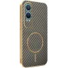 Coque arrière Phonesta Luxury Carbon Fiber avec MagSafe pour OnePlus Nord CE 4 Lite - Marron 0