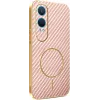 Coque arrière Phonesta Luxury Carbon Fiber avec MagSafe pour OnePlus Nord CE 4 Lite - Rose 0